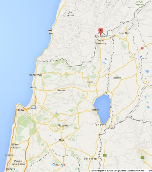 Kfar Giladi map